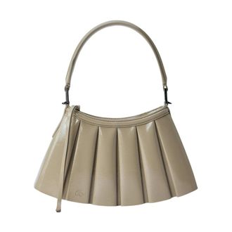 Lacoste Borsa a spalla piccola Runway Lenglen in pelle verniciata - - Bags - Donna - Beige - ONE SIZE