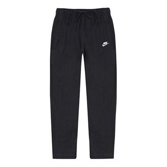 Nike Logo Embroidered Sports Training Knit Long Pants Black BV2766-010