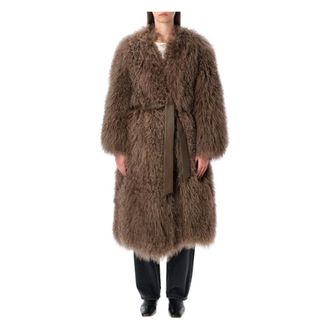 S.W.O.R.D 6.6.44 Luxurious Mongolian Shearling Maxi Coat