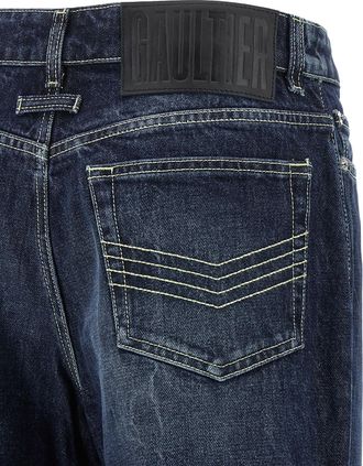 Jean Paul Gaultier The Blue Cut-Out Jeans Blue