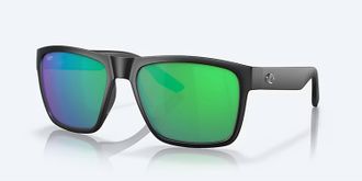 Costa Unisex Paunch Xl Polarized Sunglasses In Matte Black Green Mirror