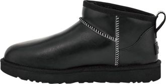 UGG (WMNS) UGG Classic Ultra Mini LTHR Regen Snow Boots Black 1163490-BLK