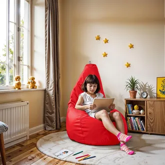 Happers Happers - Puff Pera Polipiel Rojo Xl