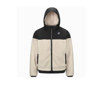 K-Way Light Jackets, male, Multicolor, L, Windproof Sherpa Jacket with Nylon Applications