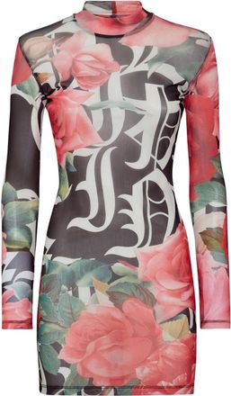 Philipp Plein Kleedjes, Dames, Veelkleurig, L, Polyester, Mini Dress LS