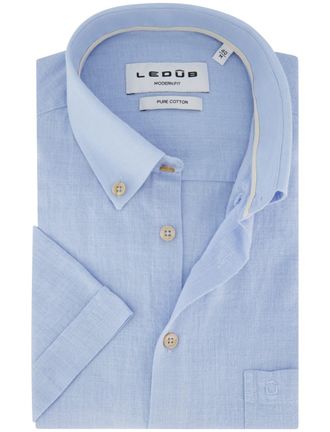 Led&ucirc;b Ledub Modern Fit overhemd lichtblauw 100% katoen