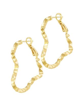Savvy Cie Jewels 14K Plated Hoop Earrings
