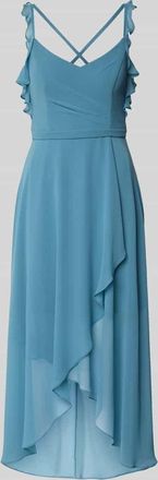 Vera Mont Cocktailkleid mit Herz-Ausschnitt in Hellblau, Größe 34