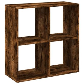 Berkfield Home Room Divider Bookcase Smoked Oak 69.5x29x69.5 cm Engineered Wood in Brown
