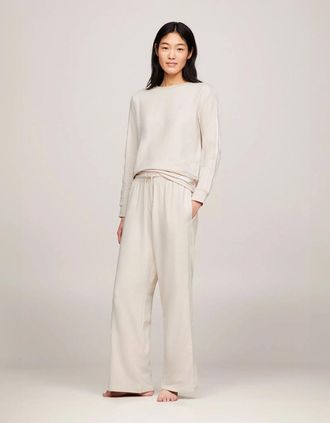 Tommy Hilfiger Womens Tommy Hilfiger MODAL PANTS Womens Pants Cashmere Creme - Cream - Size: 16