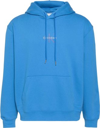 Calvin Klein Jeans Sweatshirt CALVIN KLEIN JEANS LS EU 350TERRY MICRO MONOLOGO HO, Herren, Gr. XXL, french blau, Sweatware, Obermaterial: 100% Baumwolle, regular fit nor