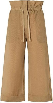 Pinko Somebody C82 Wide Broeken - Dames - Vrijetijds broeken - Beige - S - Polyester - Broeken