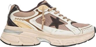 Golden Goose Dames Sneakers met vintage details Wit - Dames - Sneakers - Beige - 41 EU - Schoenen