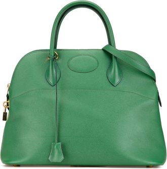 Herm&egrave;s 1994 Courchevel Bolide 35 satchel - Green