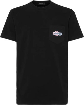 Dsquared2 Casual T-shirt & Polo Collectie Aw 25 - Heren - T-shirts - Zwart - S - Tops