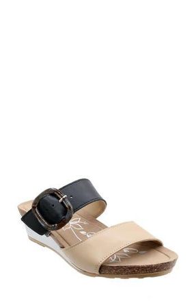 David Tate Fantasy Platform Wedge Slide Sandal in Black Combo at Nordstrom Rack, Size 10