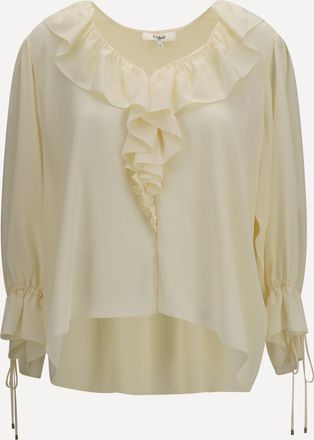 Chlo&eacute; Camicia con volant e scollo a V Woman 38