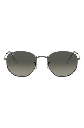 Ray-Ban 48mm Gradient Small Irregular Sunglasses in Gunmetal at Nordstrom