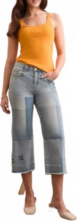 Tribal Special Wash Effect Tank Top In Topaz
