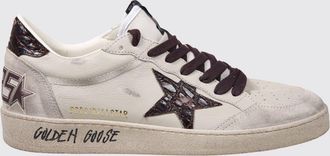 Golden Goose Sneaker Ball Star in pelle con effetto vintage e logo a contrasto