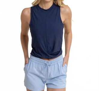 Southern Tide Lacy Brrr-Illiant Twist Top In Nautical Navy
