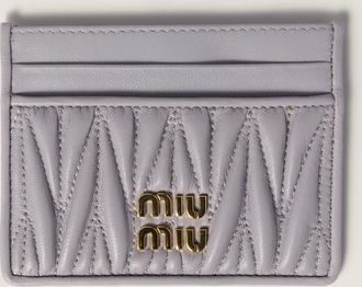 Miu Miu Matelass&eacute; nappa leather card holder
