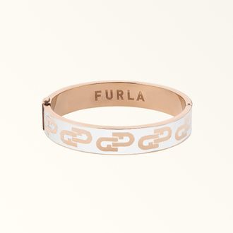 Furla Arch Double Braccialetto Talco H Bianco Metallo + Smalto Donna