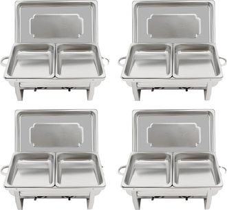 OEM Fuente Para Servir, Acero Inoxidable Moderno, Juego De Buffet, Plata