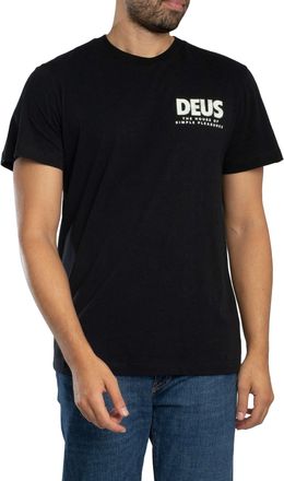 Deus Ex Machina Mens Chromium Back Graphic T-Shirt, Black, M