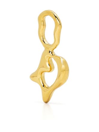 Maria Black Fluent Letter D plated charm - women - Gold Plated Silver - One Size