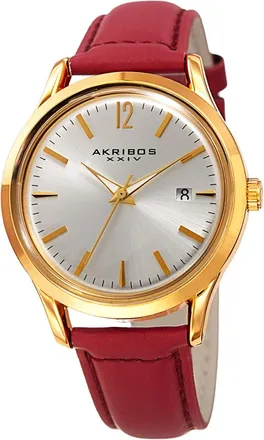 Akribos XXIV Akribos Xxiv Womens Genuine Leather Watch