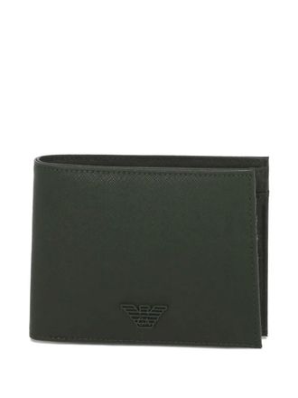 Emporio Armani logo-detail wallet - men - Polyurethane/Polyester/Nylon/Bonded Leather/Polyester - One Size - Green