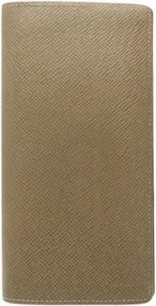 Louis Vuitton Pre-owned Lange portemonnee (bi-fold) - Heren - Vintage Accessoires - Beige - ONE Size - Leer - Vintage