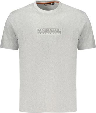 Napapijri Cotton T-Shirt - Heren - T-shirts - Grijs - 2XL - Katoen - Tops