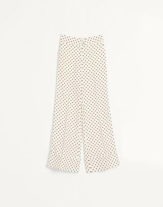 Valentino Supergran Trousers With Plusdepois Print Woman BIRCH/BLACK 36