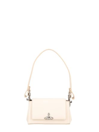 Vivienne Westwood Structured Handbag With Flap Closure And Distinctive Orb Emblem