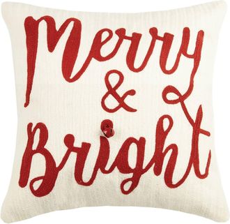 Peking Handicraft The Merry And Bright Jingle Bell Pillow In Multi