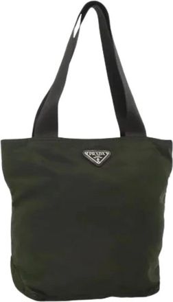 Prada Pre-owned Tote Bags, female, Green, Size: ONE SIZE Pre-owned Vintage Tote Bag
