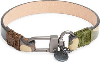 Caputo & Co. Leather Bracelet in Camouflage at Nordstrom