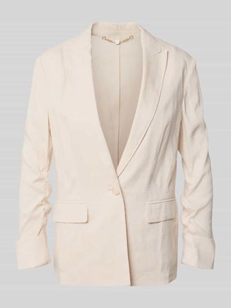 Marc Cain Blazer aus Leinen-Mix mit Reverskragen in Beige, Gr&ouml;&szlig;e 34