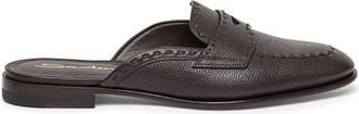 Santoni Granato Leather Mule in Brown at Nordstrom, Size 10.5