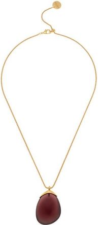 Reiss Pia Pendant Necklace in Gold Tone /Burgundy at Nordstrom