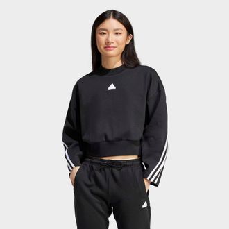 adidas Sweatshirt ADIDAS SPORTSWEAR W FI 3S SWT, Damen, Gr. XXL, schwarz, Obermaterial: 64% Baumwolle, 36% Polyester, Rundhals, Sweatshirts Sweatshirt