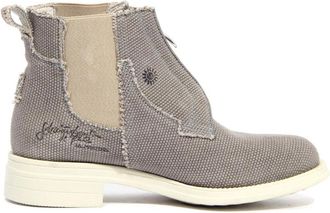 La Martina Vintage Effect Enkellaarsjes - Dames - Chelseaboots - Grijs - 37 EU - Schoenen