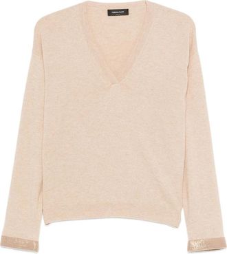 Fabiana Filippi Sequin-embellished V-neck Sweater