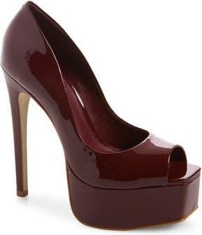 Steve Madden Ives Platform Sandal in Burgundy Patent at Nordstrom Rack, Size 7.5