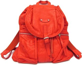 Balenciaga Pre-owned Leather balenciaga-bags - Dames - Vintage Rugzakken - Rood - ONE Size - Leer - Vintage