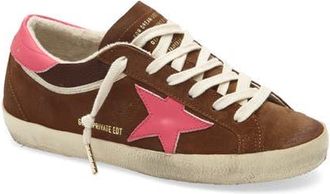 Golden Goose Super Star Low Top Sneaker in Brown/Fucsia at Nordstrom, Size 12Us