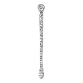 Diamond2Deal 14K White Gold Lab Grown Diamond Fancy Pendant (1ct, VS, G-H)