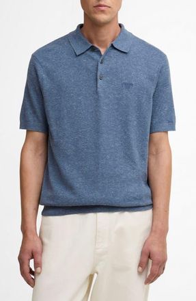 Barbour Muston Cotton & Linen Polo in Denim at Nordstrom, Size Xx-Large
